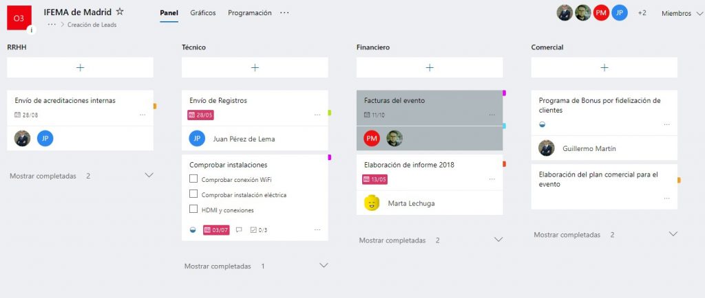 Cómo organizar Planner con depósitos por departamento
