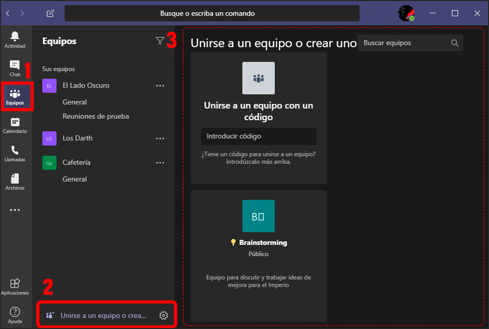 Unirse a un equipo en Microsoft Teams
