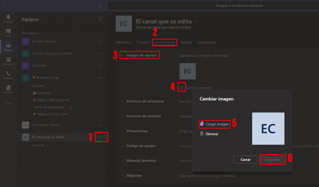 Como agregar una imagen a tu equipo de Microsoft Teams 