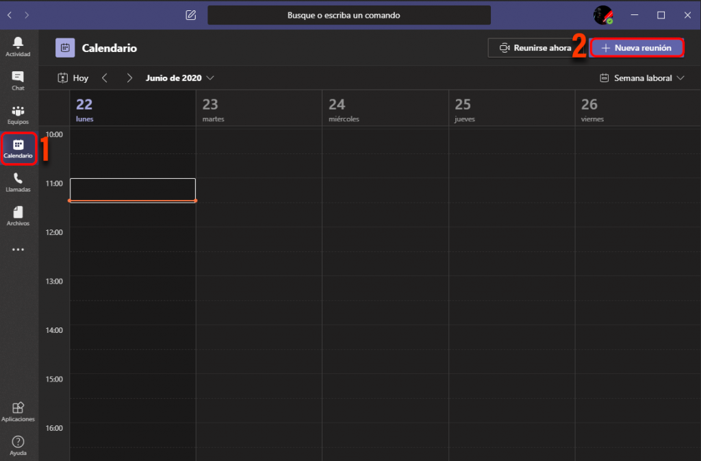 cómo crear reuniones con externos en teams 