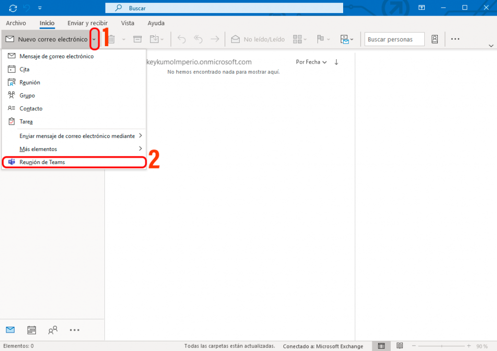 Cómo crear una reunión desde el Outlook con externos