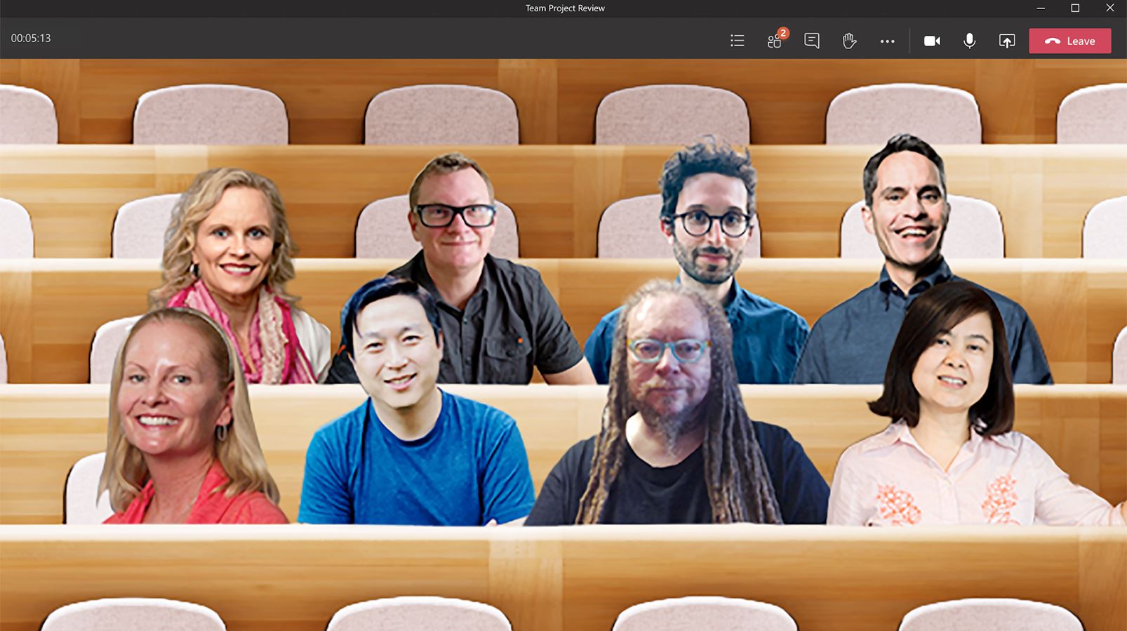 La actualización de Teams que coloca a los usuarios en un "teatro"