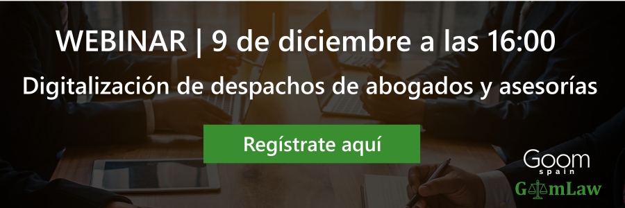 Webinar Goom Law Digitalización de despachos de abogados y asesorías