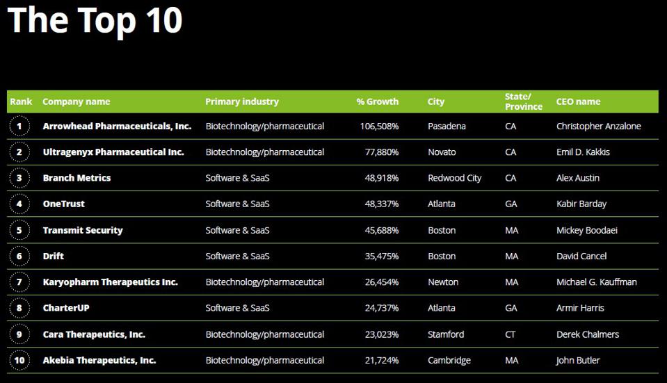 El software domina en el Deloitte 2020 Tech Fast 500