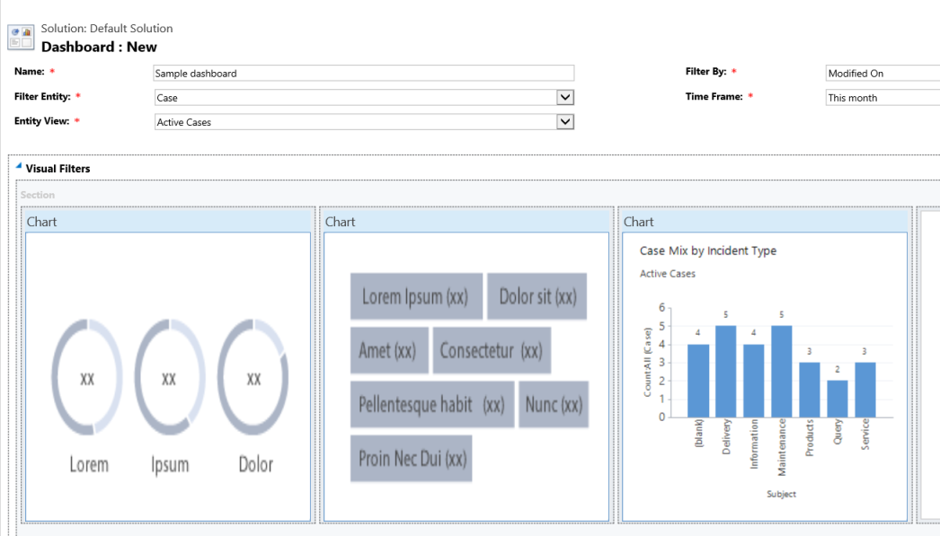 panales dinámicos en Microsoft Dynamics 365