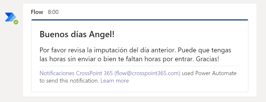 Notificaciones y avisos de CrossProjects con Power Automate