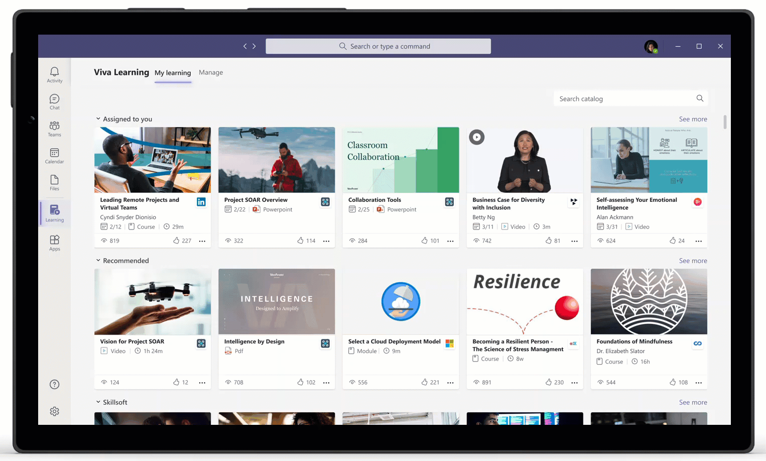 Viva Learning en Microsoft Teams