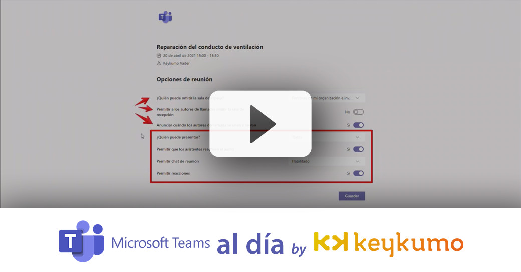 Cómo configurar una reunión de Microsoft Teams