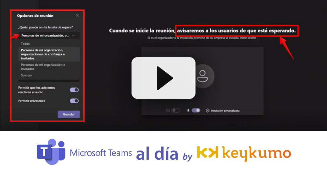 ¿Cómo eliminar la sala de espera en una reunión que ya ha comenzado?
