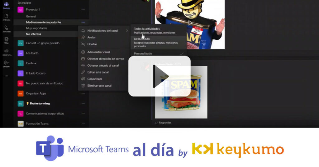 Cómo organizar las notificaciones de las conversaciones en Microsoft Teams