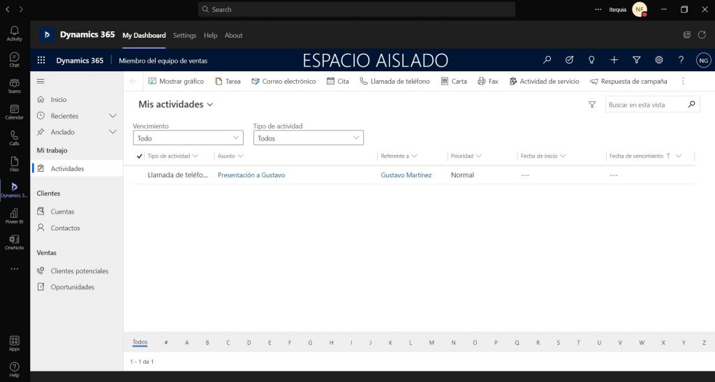 Integración de Dynamics 365 y Microsoft Teams