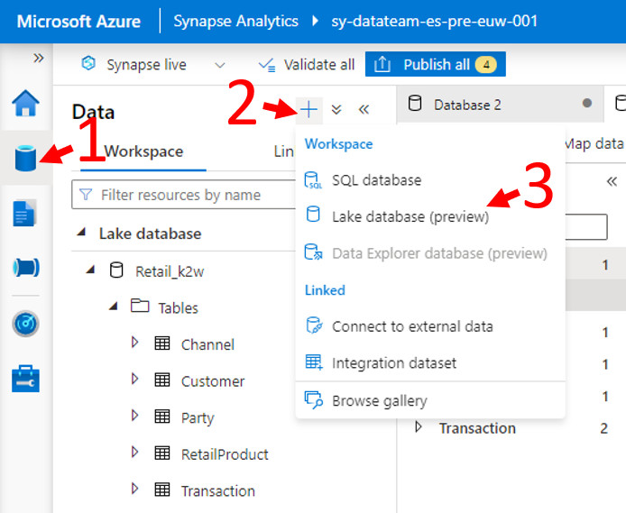 Cómo utilizar la nueva característica de Lake Database en Azure Synapse